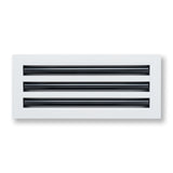 16"x6" White Aluminum Linear 3-Slot Diffuser, Slim Modern AC Vent Cover for Wall, Ceiling & Floor