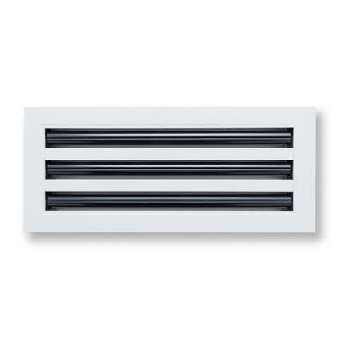 16"x6" White Aluminum Linear 3-Slot Diffuser, Slim Modern AC Vent Cover for Wall, Ceiling & Floor