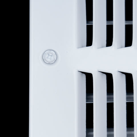 6"x6" 2-Way White Steel Air Supply Diffuser, Directional Register Vent Cover for Sidewall Or Ceiling