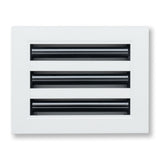 8"x6" White Aluminum Linear 3-Slot Diffuser, Slim Modern AC Vent Cover for Wall, Ceiling & Floor