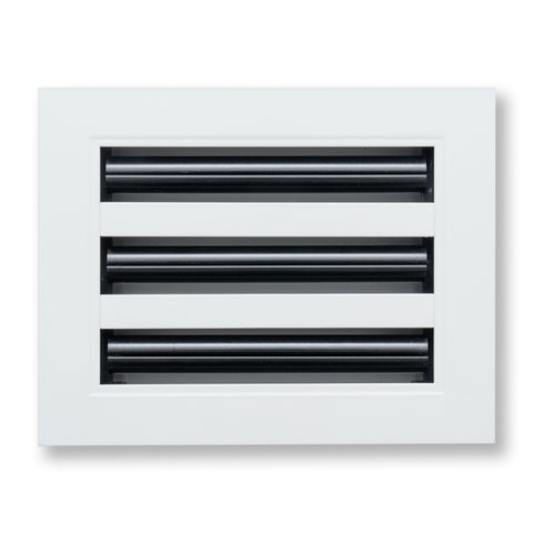 8"x6" White Aluminum Linear 3-Slot Diffuser, Slim Modern AC Vent Cover for Wall, Ceiling & Floor