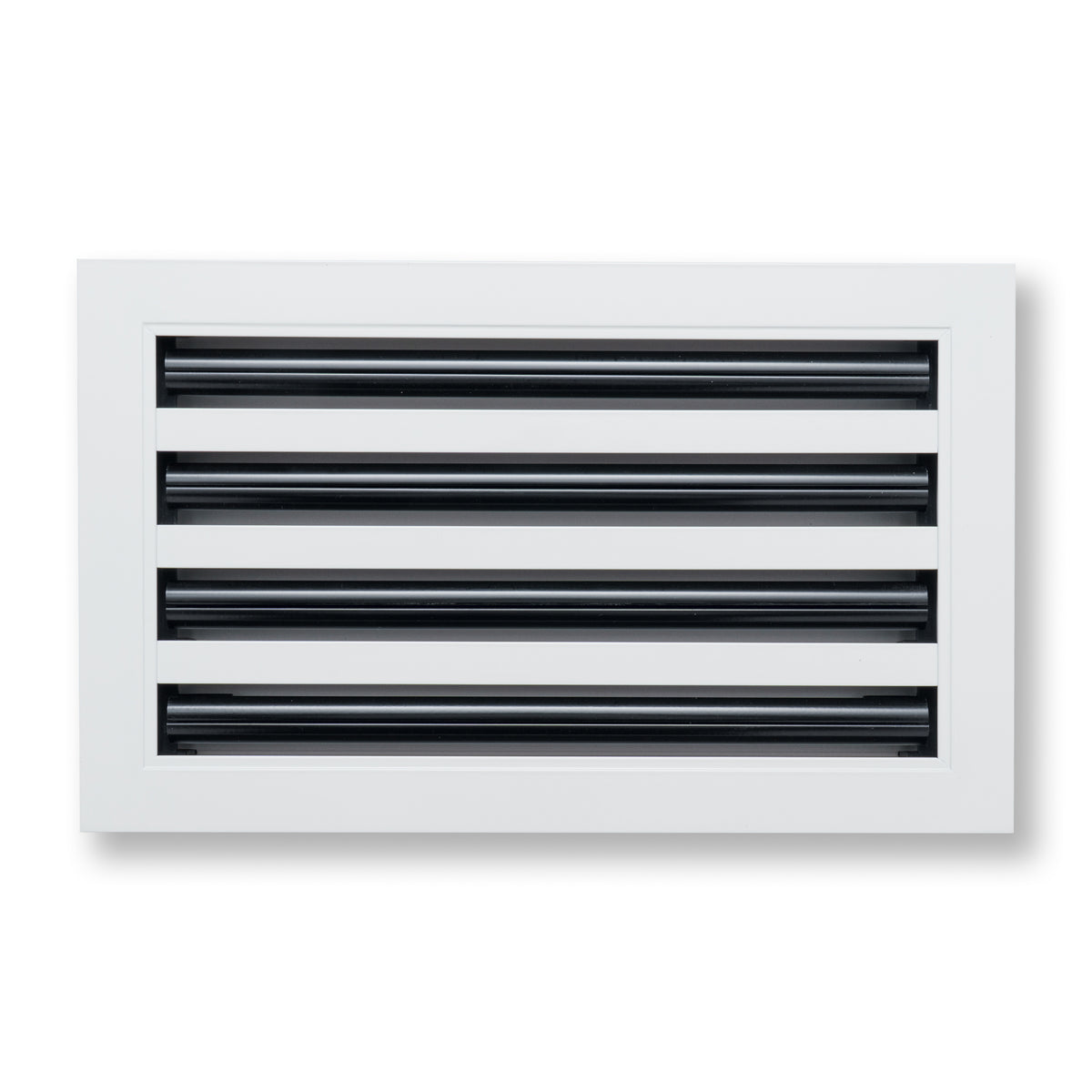 14"x8" White Aluminum Linear 4-Slot Diffuser, Slim Modern AC Vent Cover for Wall, Ceiling & Floor