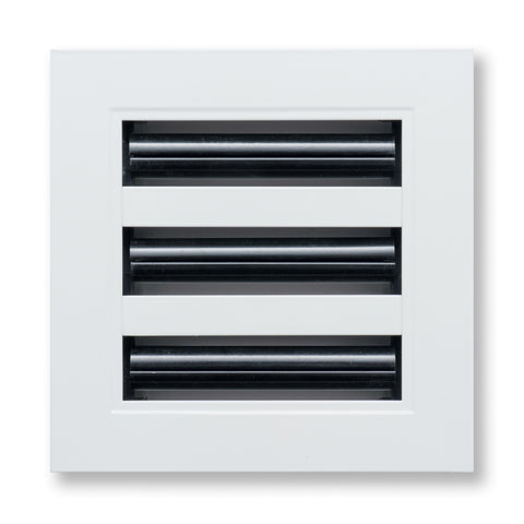 6"x6" White Aluminum Linear 3-Slot Diffuser, Slim Modern AC Vent Cover for Wall, Ceiling & Floor