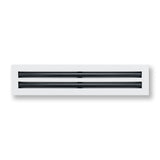24"x4" White Aluminum Linear 2-Slot Diffuser, Slim Modern AC Vent Cover for Wall, Ceiling & Floor