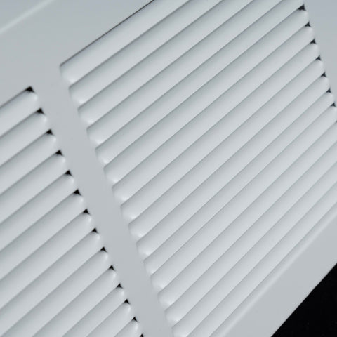 12"x6" White Steel Triangular Baseboard Grille, Efficient Airflow, 3-13/16" Depth