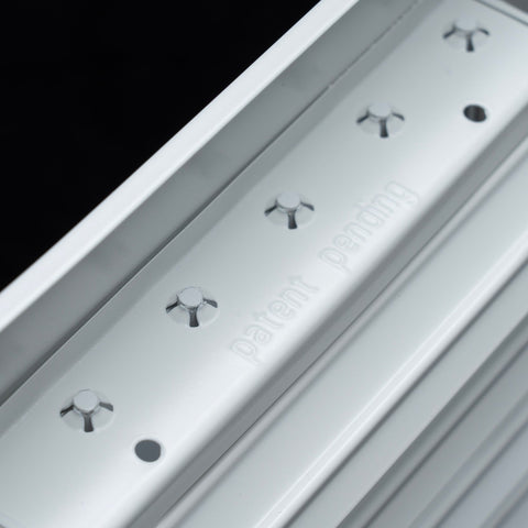 8"x4" 1-Way White Aluminum Adjustable Curved Blade Supply Register, Air Vent Cover with Damper for Sidewall Or Ceiling