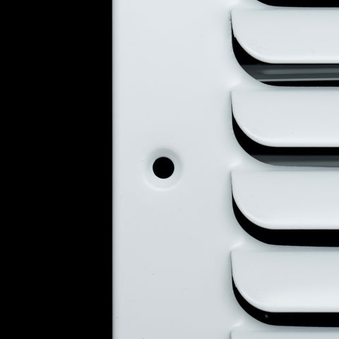 10"x8" 1-Way White Steel Fixed Curved Blade Air Supply Diffuser, Directional Register Vent Cover for Sidewall Or Ceiling