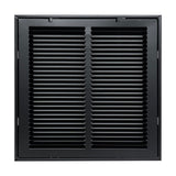 14"x14" Black Steel Return Air Filter Grille, Removable Door, for 1-Inch Filters