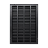 20"x30" Black Steel Return Air Filter Grille, Removable Door, for 1-Inch Filters