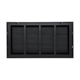 24"x12" Black Steel Return Air Filter Grille, Removable Door, for 1-Inch Filters
