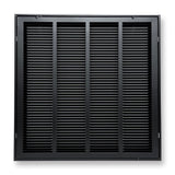 24"x24" Black Steel Return Air Filter Grille, Removable Door, for 1-Inch Filters