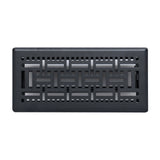 4"x10" Matte Black Steel Floor Register, Walkable Heavy-Duty Basketweave Vent Cover with Damper