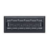 4"x12" Matte Black Steel Floor Register, Walkable Heavy-Duty Basketweave Vent Cover with Damper