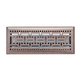 4"x12" Bronze Steel Floor Register, Walkable Heavy-Duty Basketweave Vent Cover with Damper