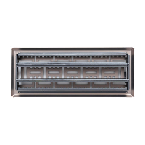 4"x12" Bronze Steel Floor Register, Walkable Heavy-Duty Basketweave Vent Cover with Damper