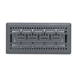 4"x10" Dark Gray Steel Floor Register, Walkable Heavy-Duty Basketweave Vent Cover with Damper