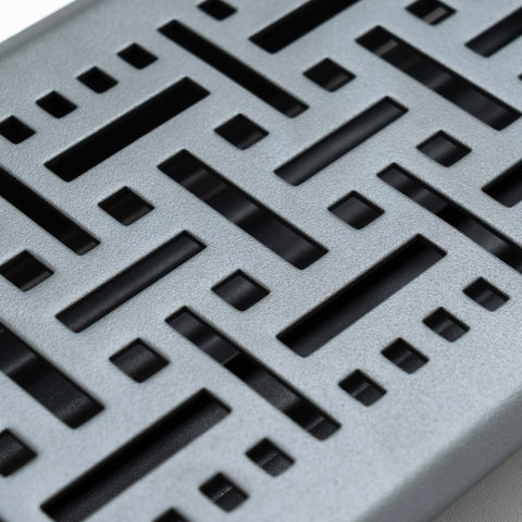 4"x10" Dark Gray Steel Floor Register, Walkable Heavy-Duty Basketweave Vent Cover with Damper