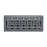4"x12" Dark Gray Steel Floor Register, Walkable Heavy-Duty Basketweave Vent Cover with Damper