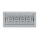 4"x10" Light Gray Steel Floor Register, Walkable Heavy-Duty Basketweave Vent Cover with Damper