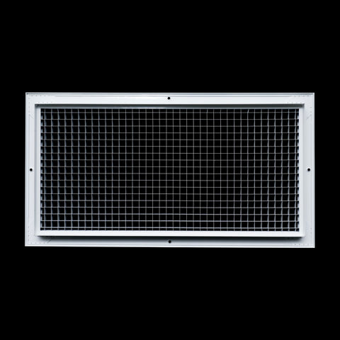 20"x10" White Aluminum Eggcrate Return Air Grille, Low-Noise High-Airflow Rust-Proof Vent Cover