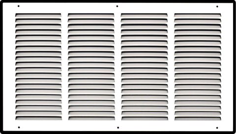 20"x10" White Steel Return Air Grille, High-Airflow HVAC Cold Air Intake for Wall & Ceiling