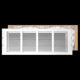 20"x10" White Steel Return Air Filter Grille, Filter Included, Removable Door