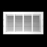 20"x10" White Steel Return Air Filter Grille, Removable Door, for 1-Inch Filters