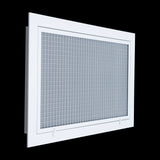 20"x12" White Aluminum Return Air Filter Grille, Removable Door