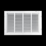 20"x12" White Steel Return Air Filter Grille, Removable Door, Plastic Latches, for 1-Inch Filters