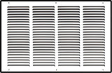 20"x12" White Steel Return Air Grille, High-Airflow HVAC Cold Air Intake for Wall & Ceiling