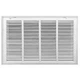 20"x12" White Steel Return Air Filter Grille, Removable Door, for 1-Inch Filters