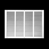 20"x14" White Steel Return Air Grille, High-Airflow HVAC Cold Air Intake for Wall & Ceiling