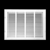 20"x14" White Steel Return Air Filter Grille, Removable Door, for 1-Inch Filters