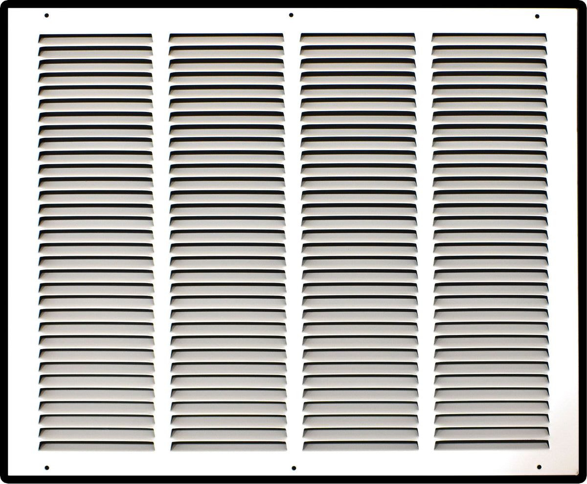 20"x16" White Steel Return Air Grille, High-Airflow HVAC Cold Air Intake for Wall & Ceiling