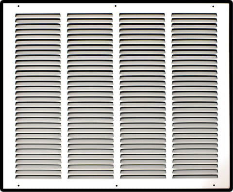 20"x16" White Steel Return Air Grille, High-Airflow HVAC Cold Air Intake for Wall & Ceiling