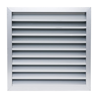 20"x20" Anodized Aluminum Exterior Wall Louver, Weatherproof Rain & Rust Resistant Vent Cover