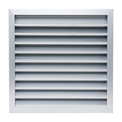 20"x20" Anodized Aluminum Exterior Wall Louver, Weatherproof Rain & Rust Resistant Vent Cover