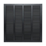 20"x20" Black Steel Return Air Grille, High-Airflow HVAC Cold Air Intake for Wall & Ceiling