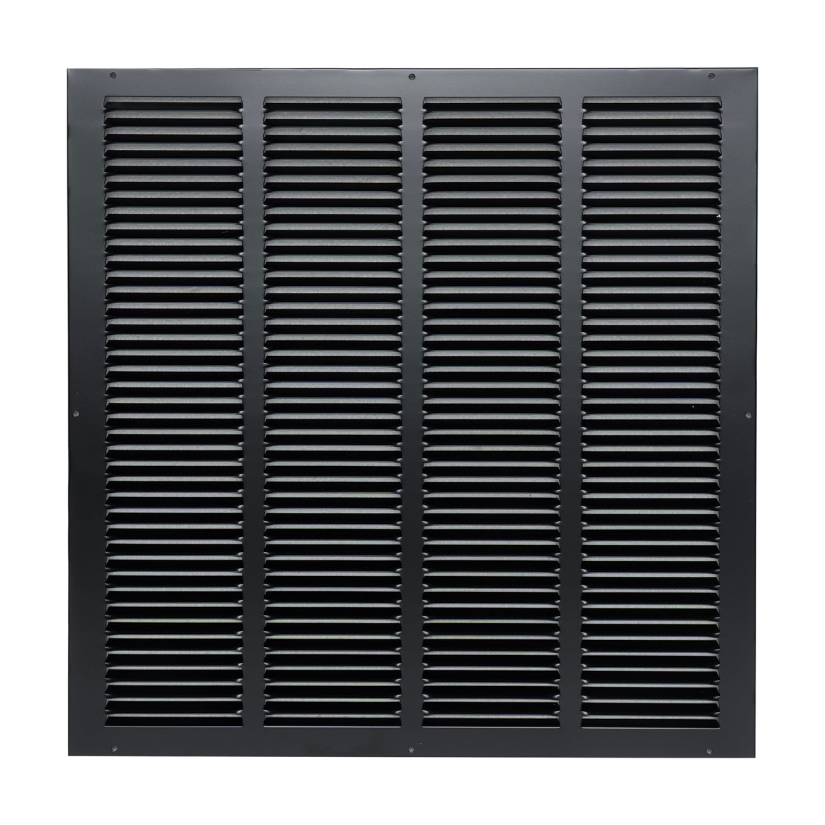 20"x20" Black Steel Return Air Grille, High-Airflow HVAC Cold Air Intake for Wall & Ceiling