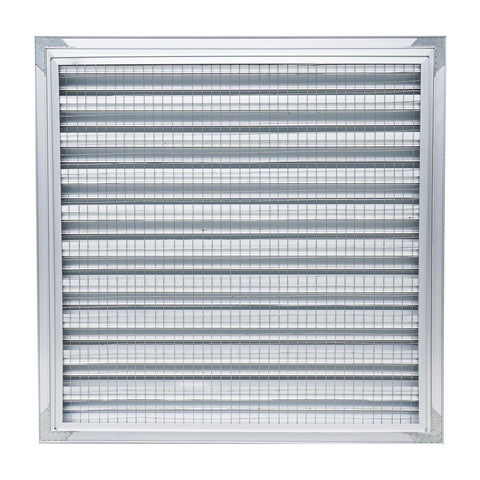18"x18" Anodized Aluminum Exterior Wall Louver, Weatherproof Rain & Rust Resistant Vent Cover