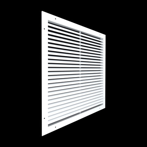 20"x20" White Aluminum Rust-Free Return Air Grille, High-Airflow HVAC Cold Air Intake for Wall & Ceiling