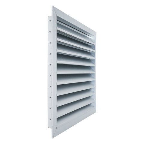 18"x18" Anodized Aluminum Exterior Wall Louver, Weatherproof Rain & Rust Resistant Vent Cover