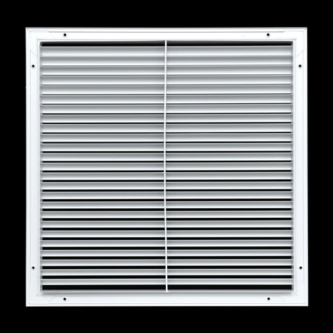 20"x20" White Aluminum Rust-Free Return Air Grille, High-Airflow HVAC Cold Air Intake for Wall & Ceiling