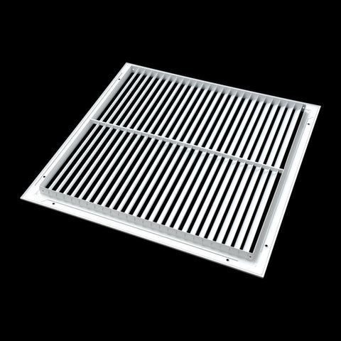 20"x20" White Aluminum Rust-Free Return Air Grille, High-Airflow HVAC Cold Air Intake for Wall & Ceiling