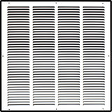 20"x20" White Steel Return Air Grille, High-Airflow HVAC Cold Air Intake for Wall & Ceiling