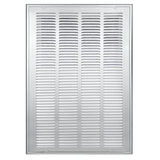 20"x25" White Steel Return Air Filter Grille, Fixed Hinged, for 1-Inch Filters