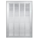 20"x25" White Steel Return Air Filter Grille, Removable Door, for 1-Inch Filters