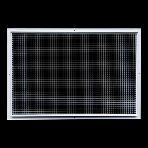 20"x30" White Aluminum Eggcrate Return Air Grille, Low-Noise High-Airflow Rust-Proof Vent Cover