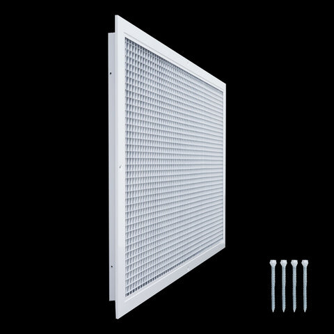 20"x30" White Aluminum Eggcrate Return Air Grille, Low-Noise High-Airflow Rust-Proof Vent Cover