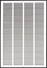 20"x30" White Steel Return Air Grille, High-Airflow HVAC Cold Air Intake for Wall & Ceiling